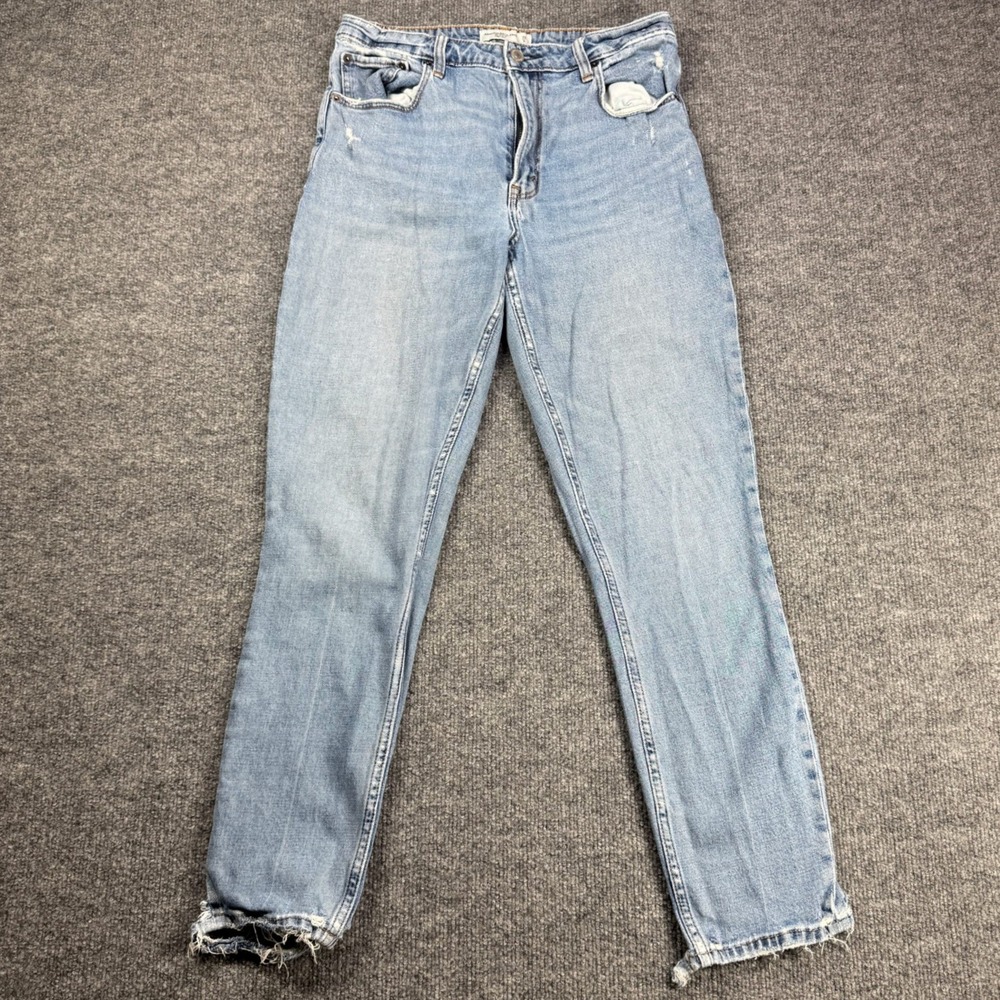 Abercrombie & Fitch Skinny Jean Women 28 6R Blue High Rise Curve Love Distressed